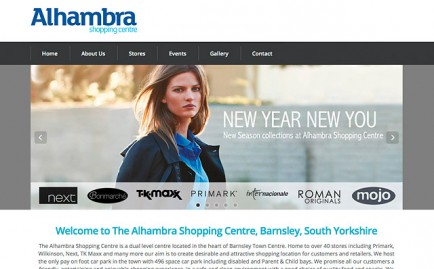 Website for Alhambra Centre, Barnsley