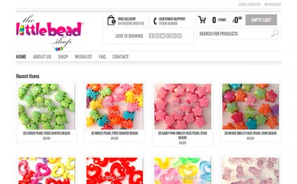 Website for The Little Bead Shop